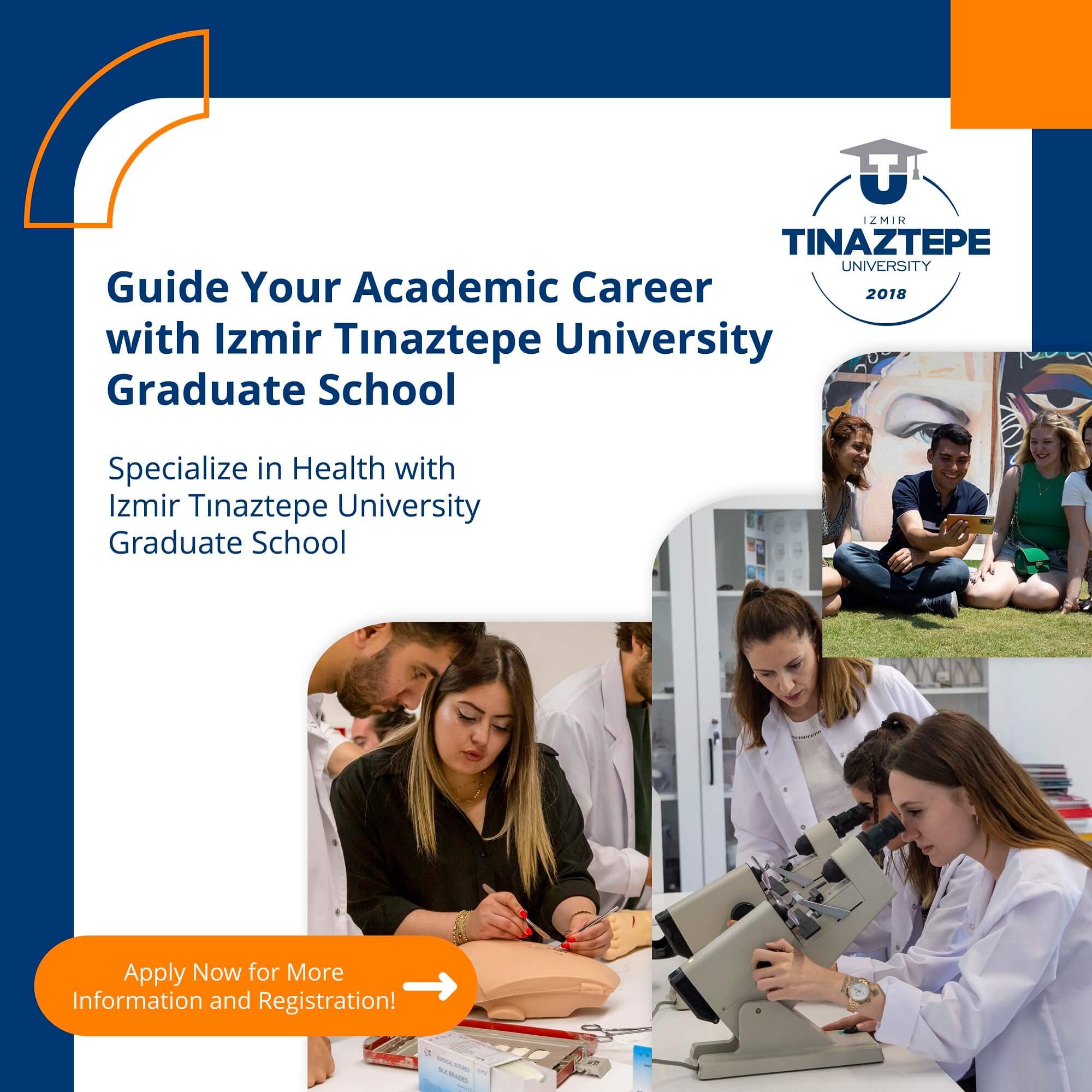 Guide Your Academic Career with Izmir Tınaztepe University Graduate School<br>Specialize in Health with Izmir Tınaztepe University Graduate School Apply Now for More information and Registration.